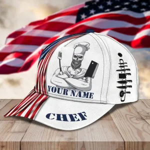 3D Classic Cap America Culinary Gangster Personalized Name Cap For Chef Namashops