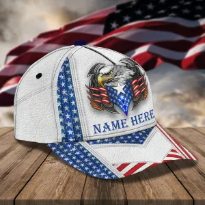 3D Classic Cap America Egagle Personalized Name Cap 02 Namashops