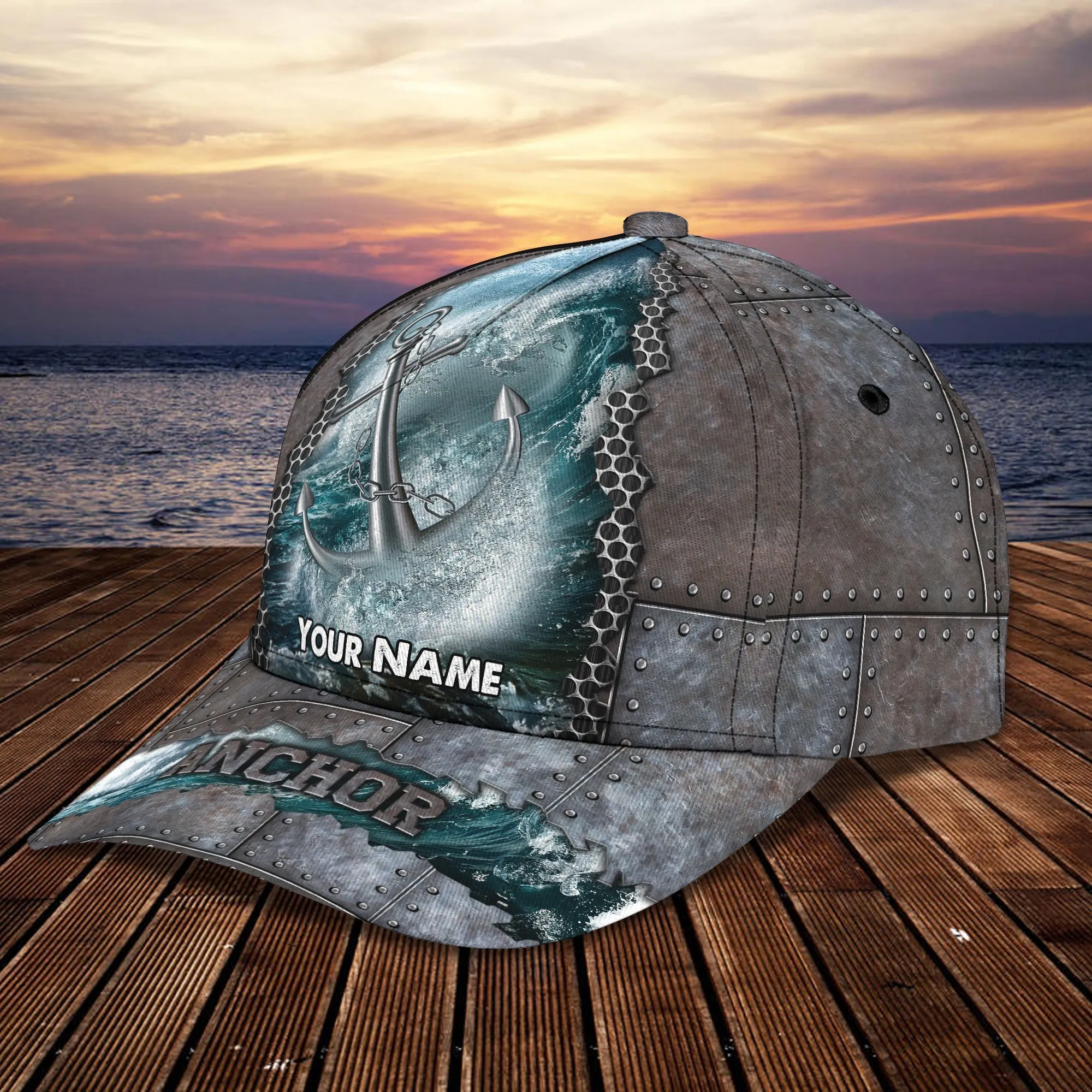 3D Classic Cap Anchor Personalized Name Cap 01 Namashops