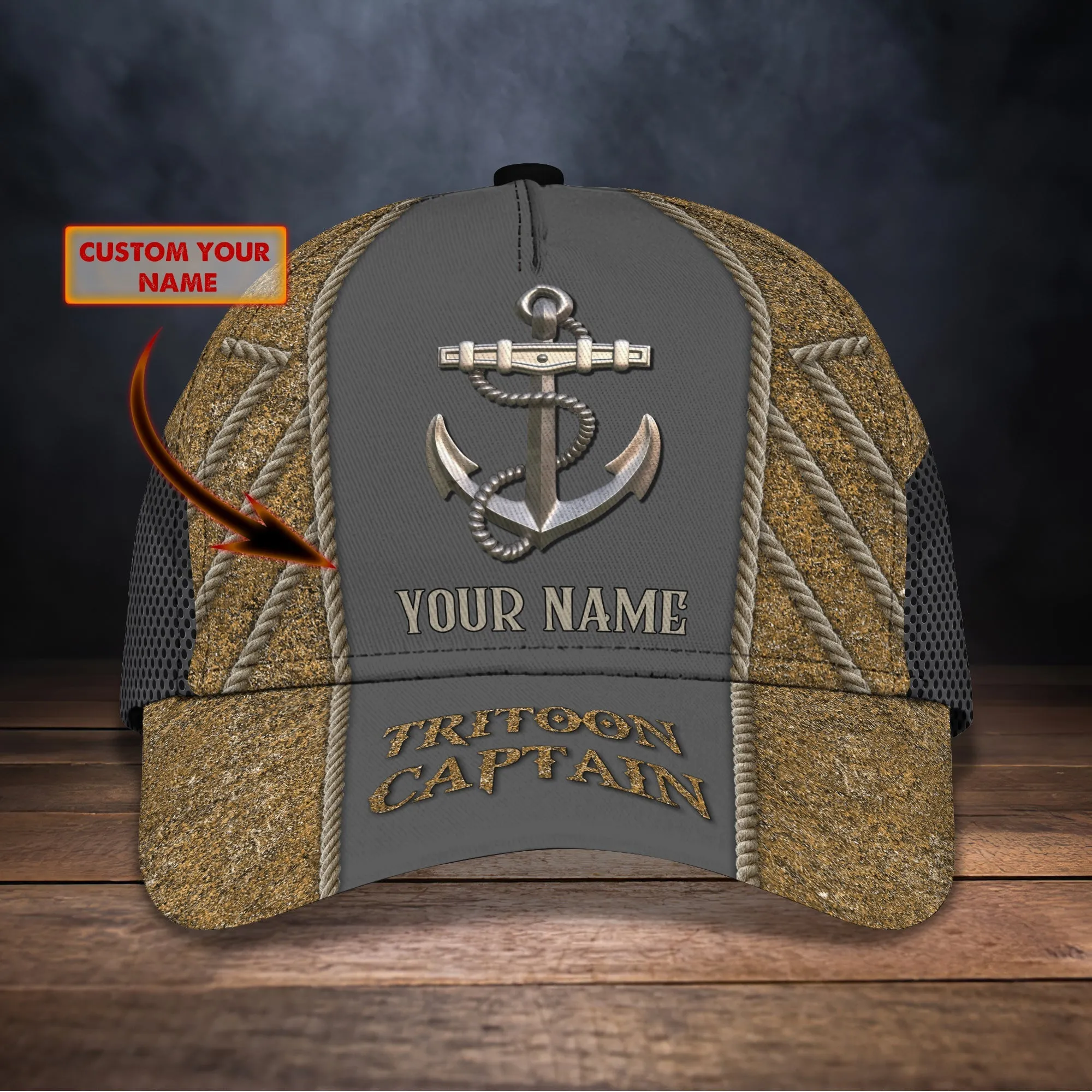 3D Classic Cap Anchor Personalized Name Cap 011 Namashops