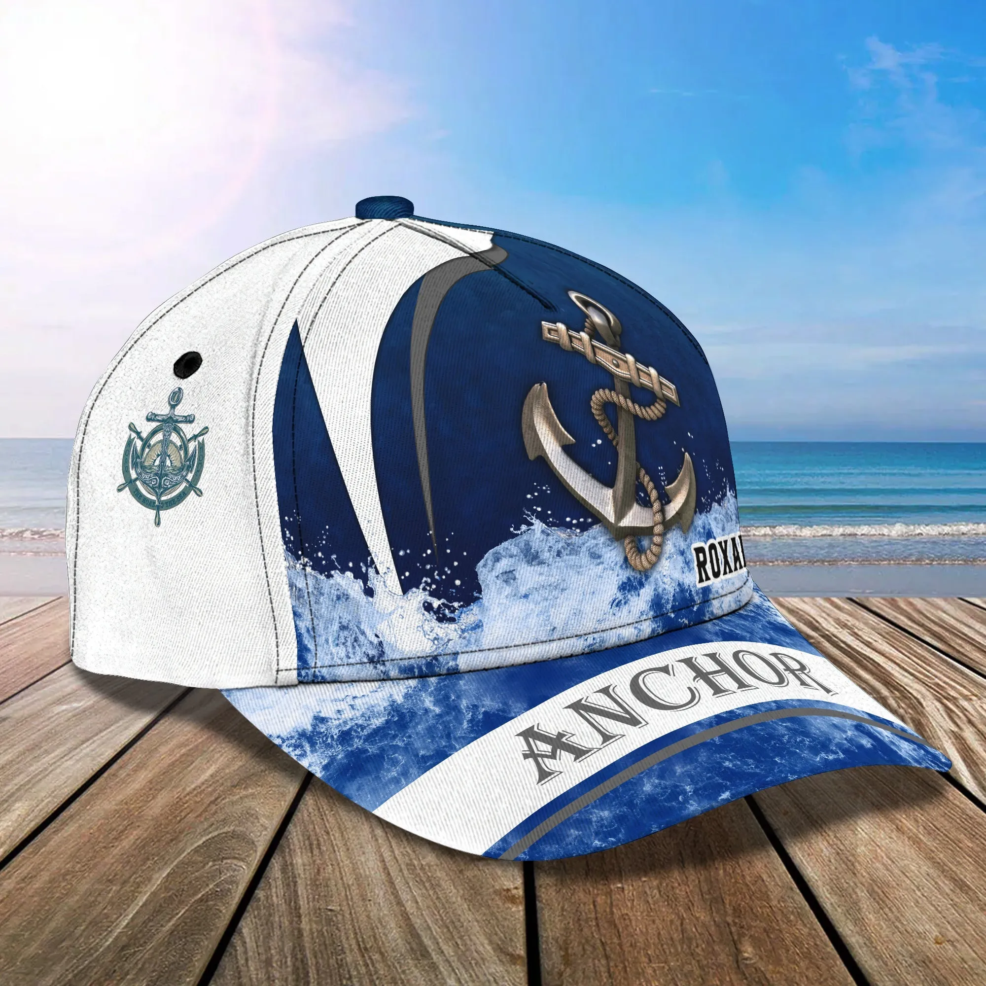 3D Classic Cap Anchor Roxana Personalized Name Cap Namashops