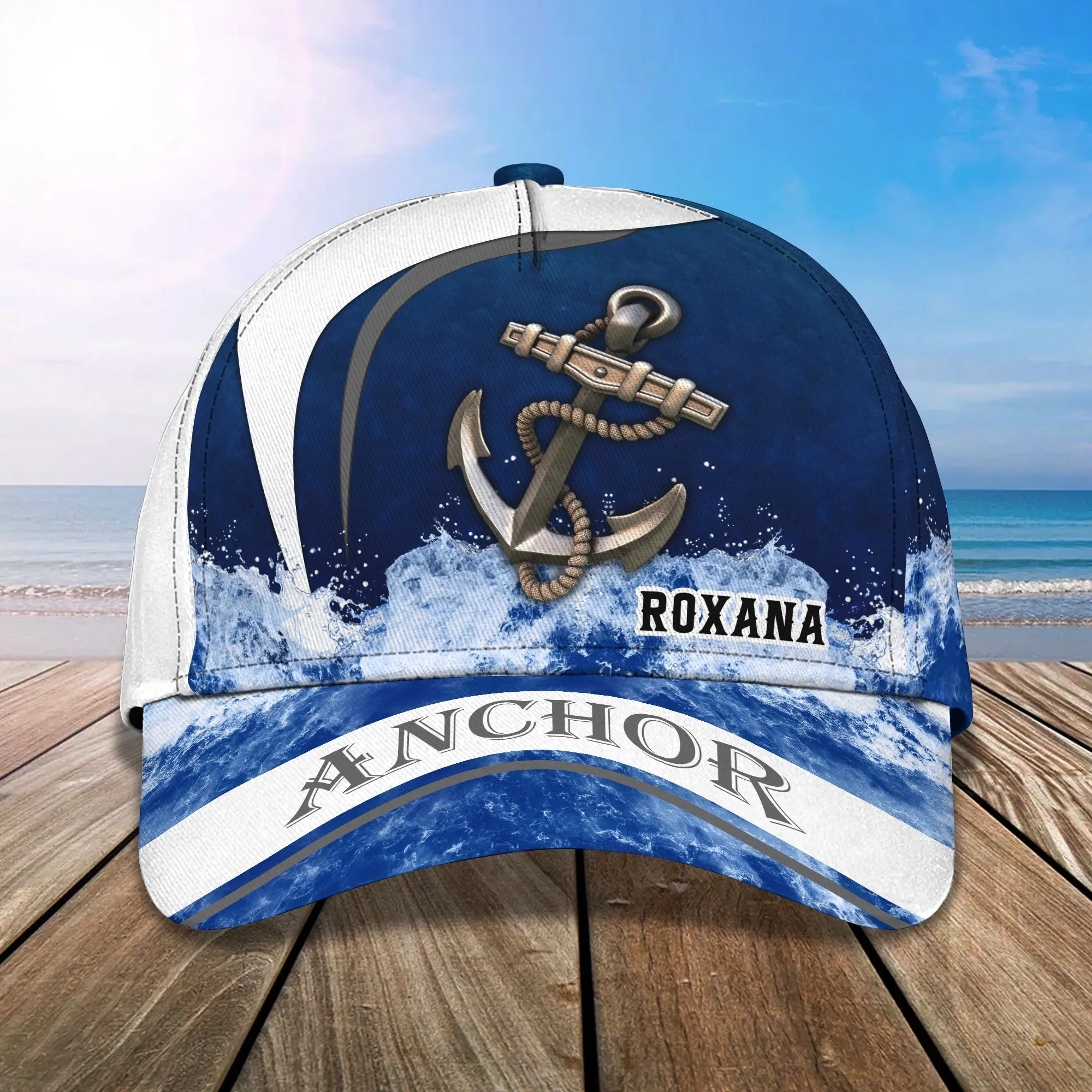 3D Classic Cap Anchor Roxana Personalized Name Cap Namashops