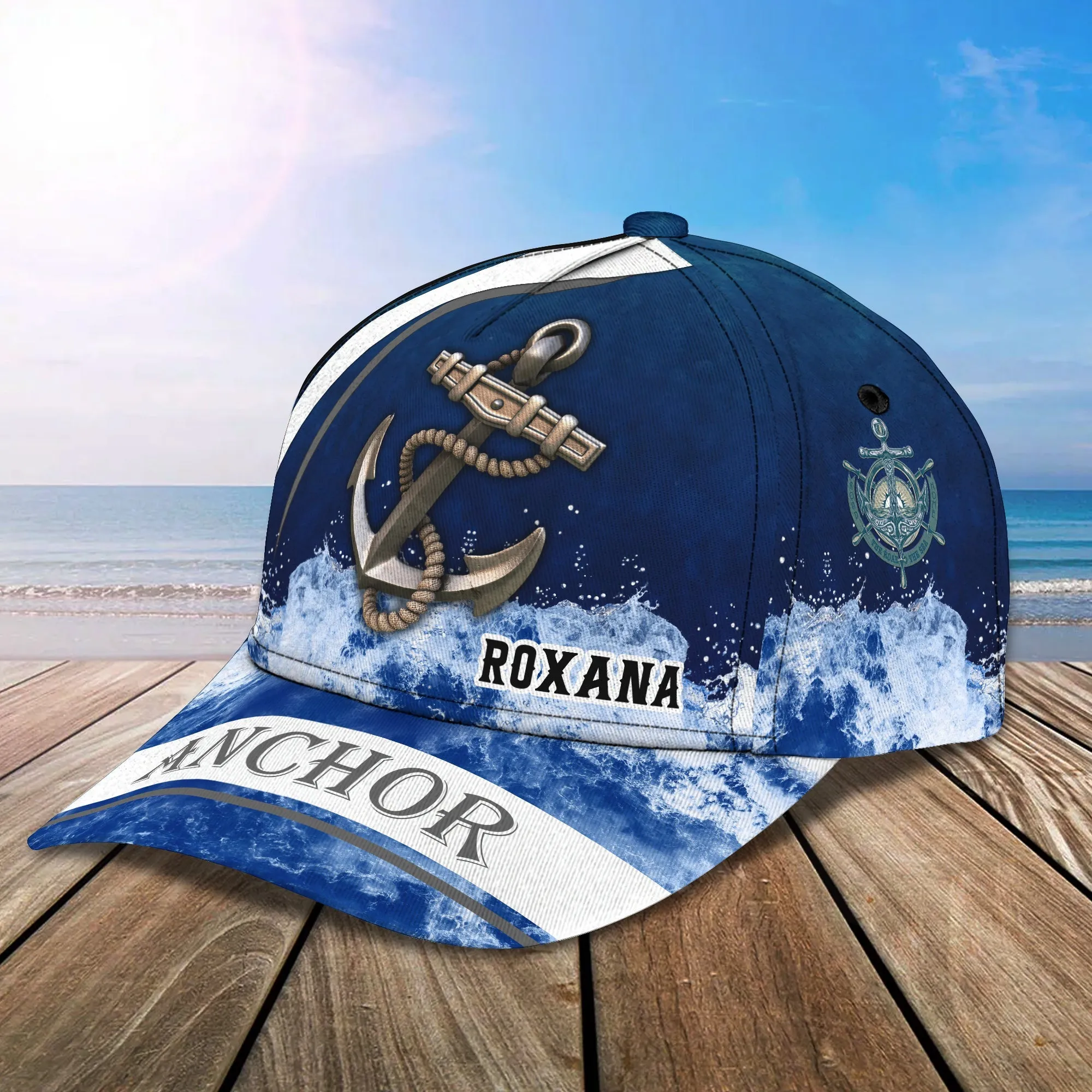 3D Classic Cap Anchor Roxana Personalized Name Cap Namashops