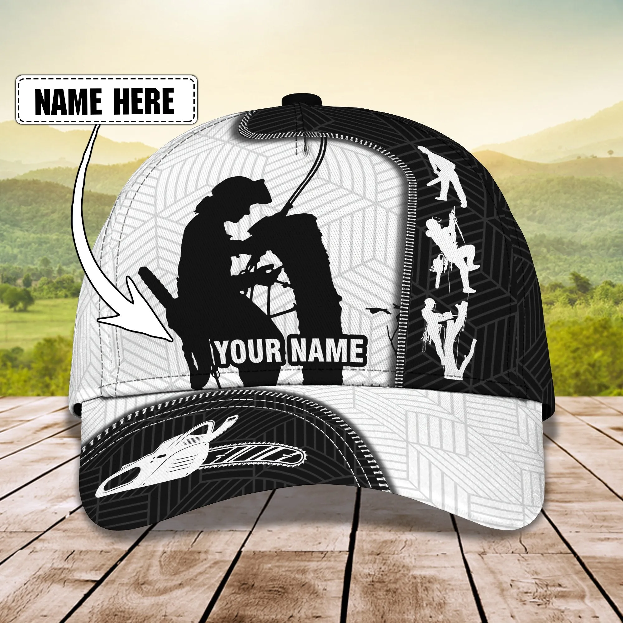 3D Classic Cap Arborist 3D Personalized Name Cap Namashops