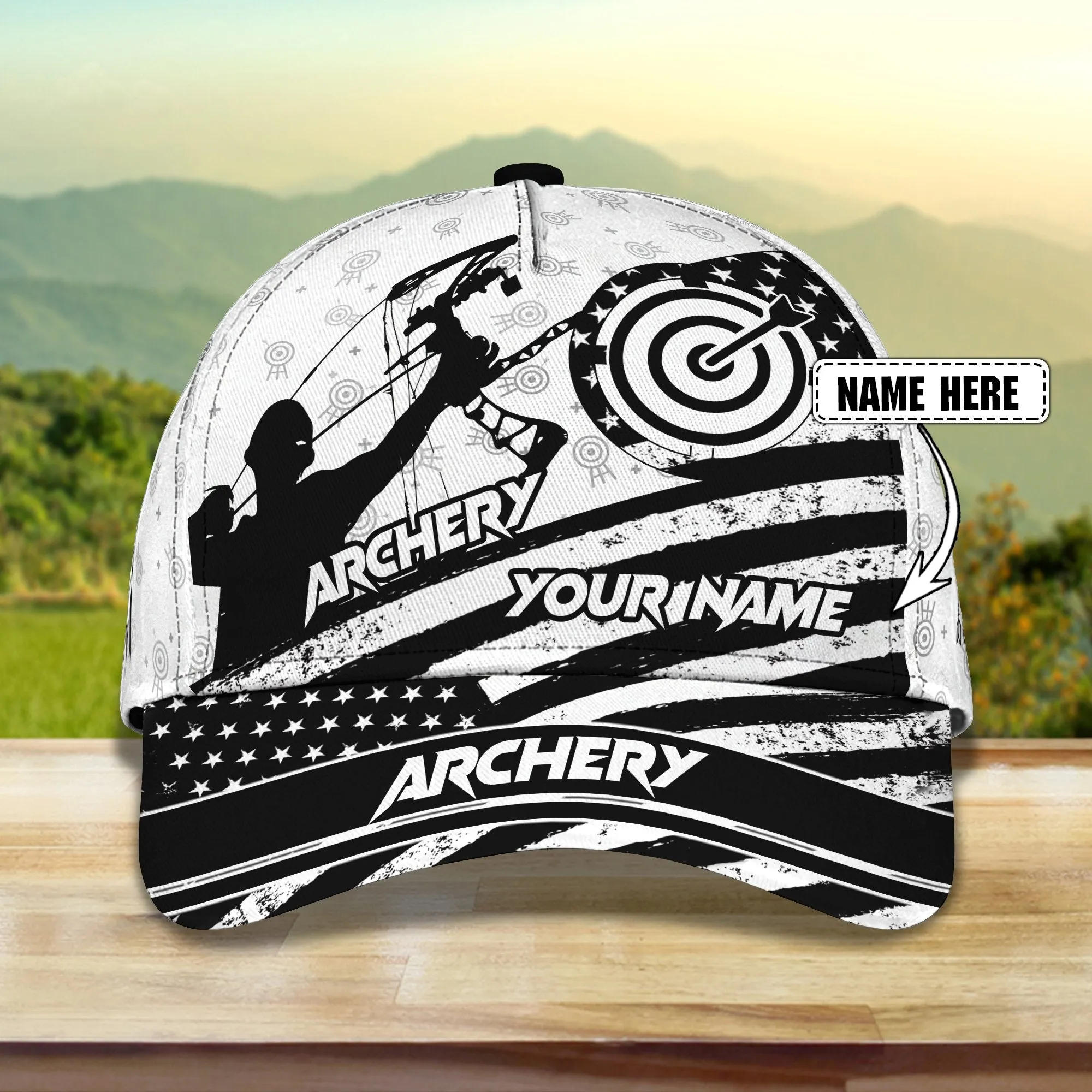 3D Classic Cap Archery Personalized Name Cap Fuly Namashops
