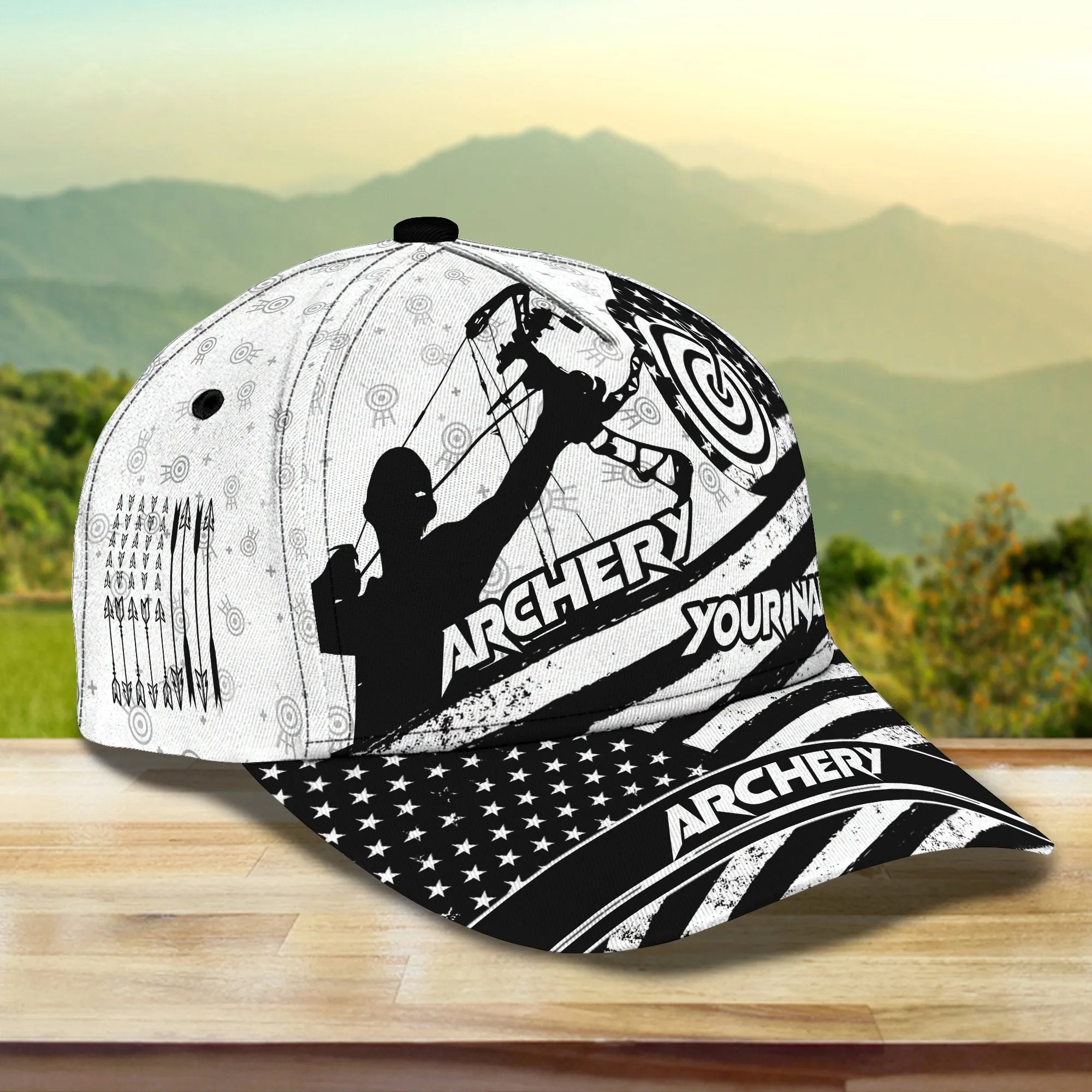 3D Classic Cap Archery Personalized Name Cap Fuly Namashops