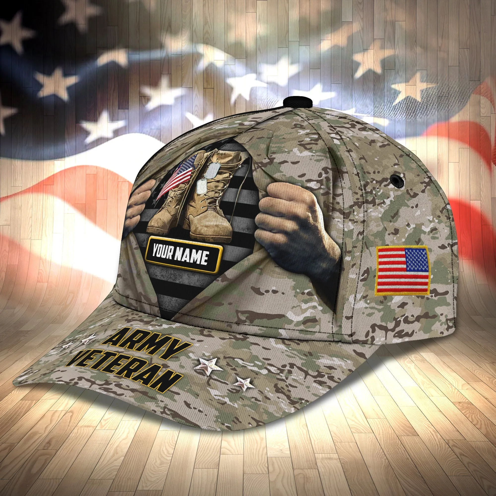 3D Classic Cap Army Veteran Personalized Name Cap 41 Namashops