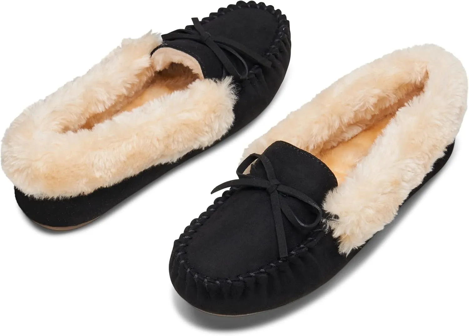 Alpine Swiss Leah Womens Moccasin Slippers | Faux Fur Lined Slip-On House Shoes | Cozy, Stylish & Durable Indoor Comfort