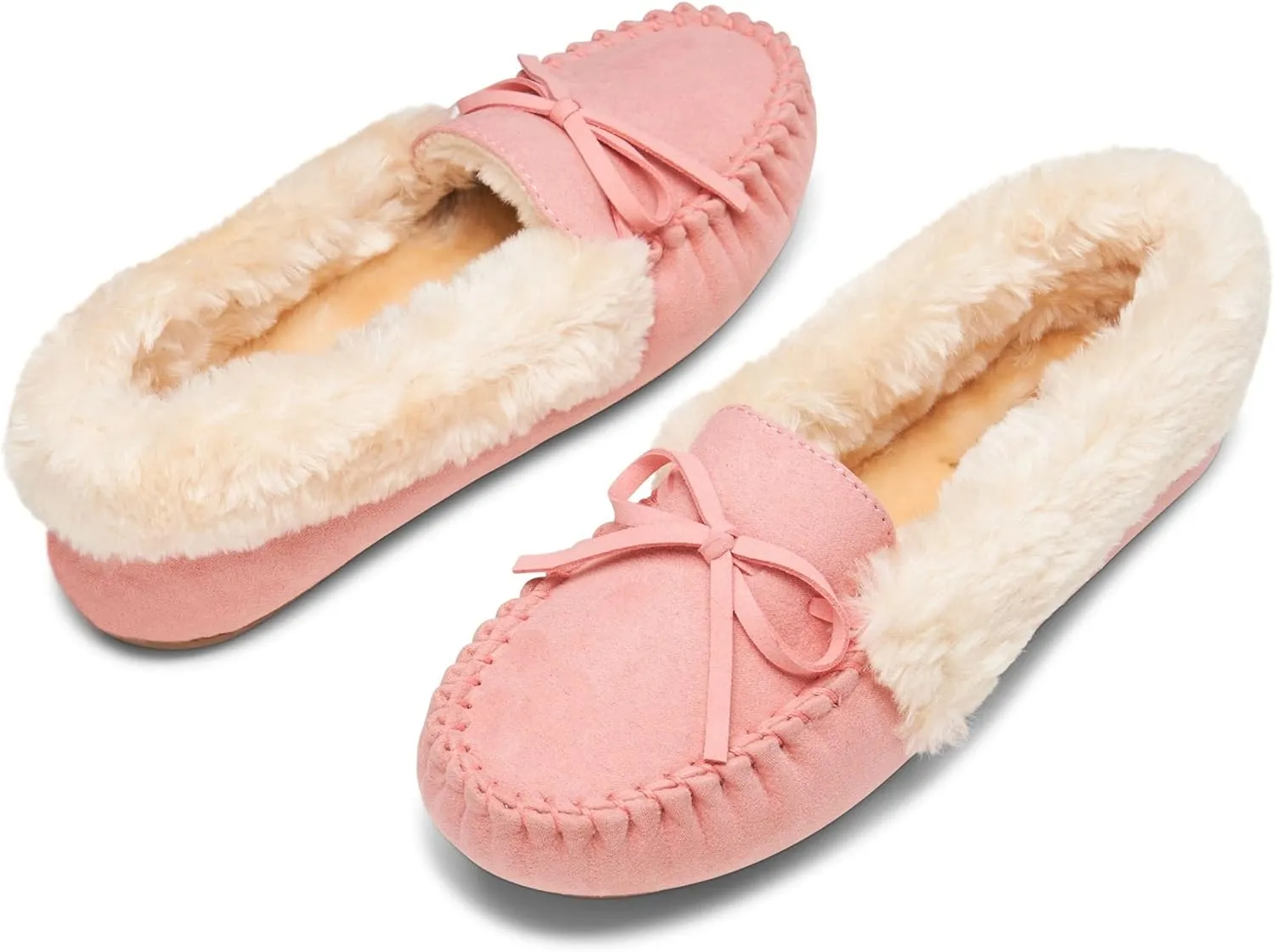 Alpine Swiss Leah Womens Moccasin Slippers | Faux Fur Lined Slip-On House Shoes | Cozy, Stylish & Durable Indoor Comfort