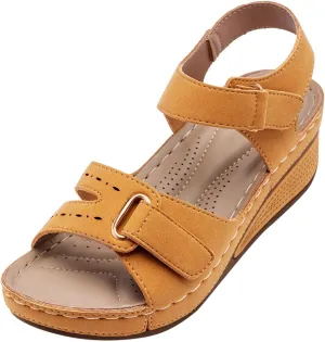 AMDBEL Summer Sandals for Women 2024 Trendy Womens Sandals Arch Support Orthotic Sandals Flip Flops Wedge Walking Slippers