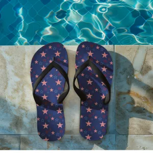 American Flag Star Flip Flops  Patriotic 4th of July Sandals