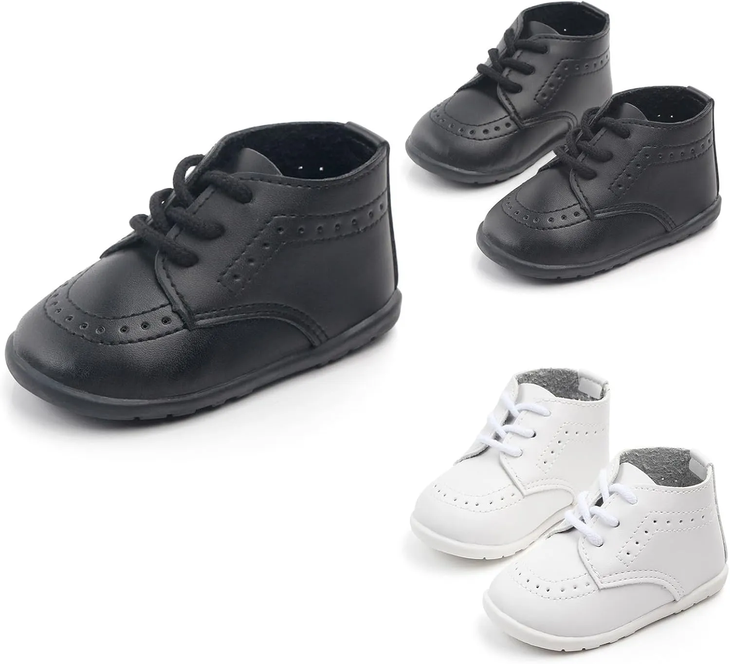 Baby Boy Girl Shoes Non-Slip Rubber Sole High-Top PU Leather Sneaker Infant First Walking Shoes Flat Shoes
