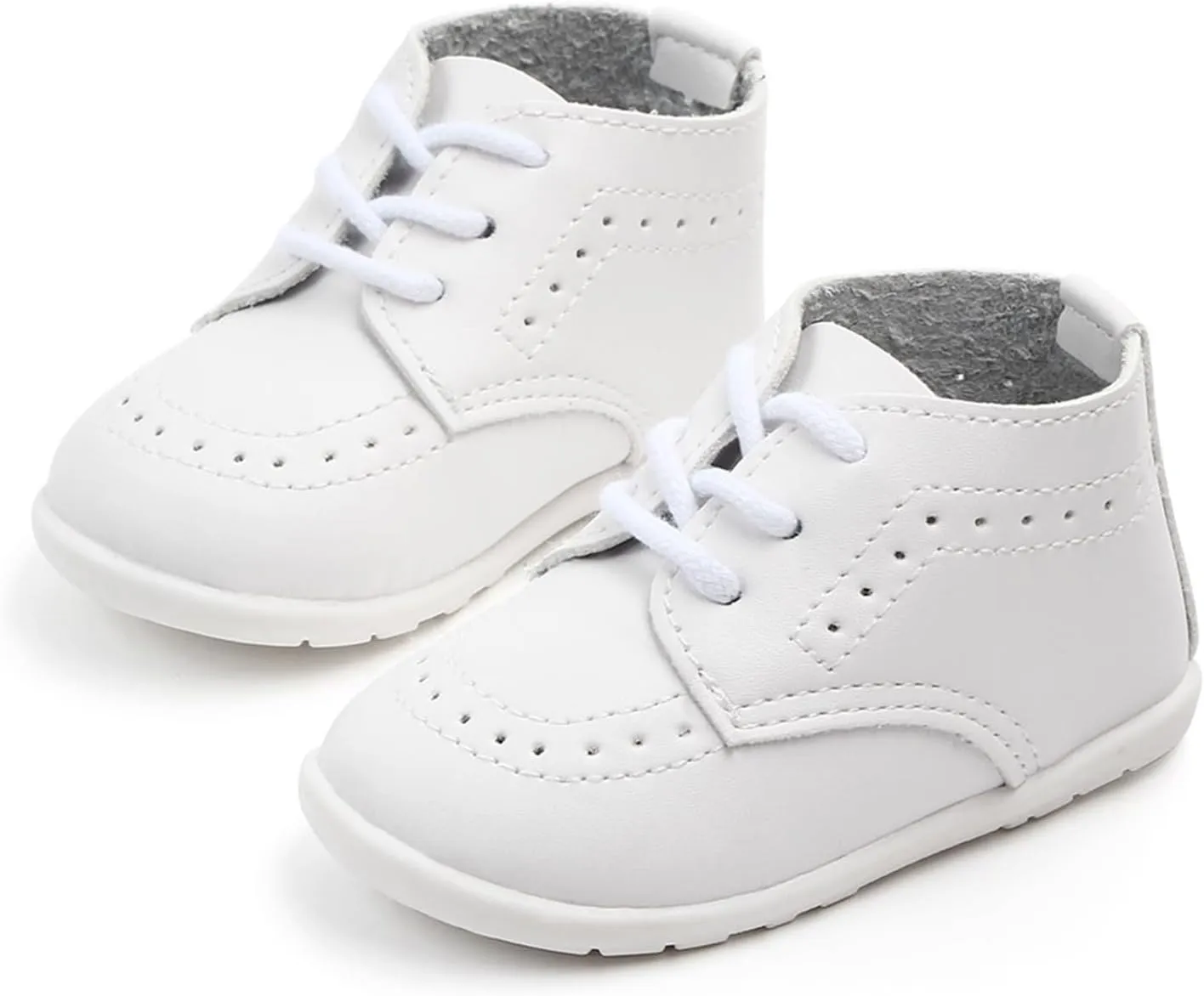Baby Boy Girl Shoes Non-Slip Rubber Sole High-Top PU Leather Sneaker Infant First Walking Shoes Flat Shoes