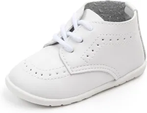 Baby Boy Girl Shoes Non-Slip Rubber Sole High-Top PU Leather Sneaker Infant First Walking Shoes Flat Shoes