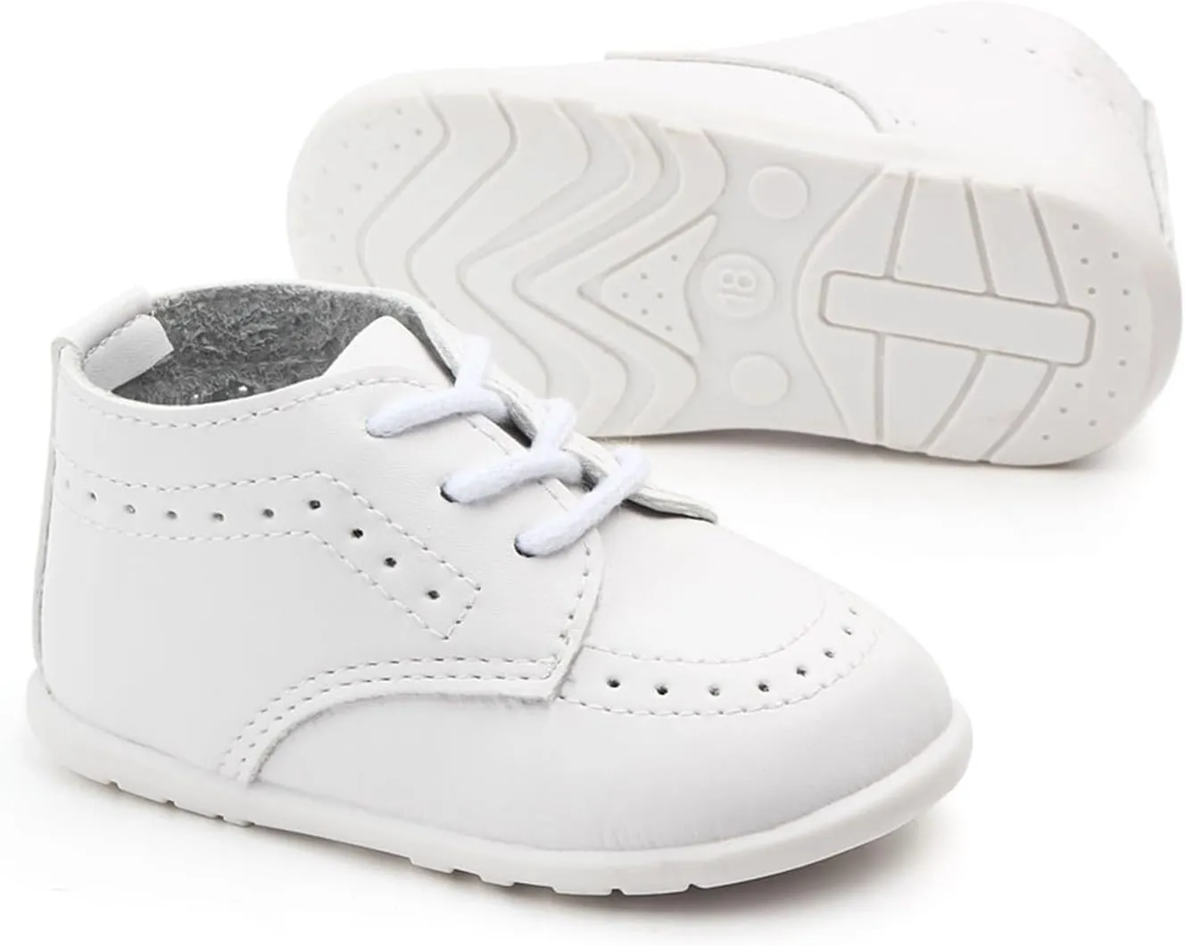 Baby Boy Girl Shoes Non-Slip Rubber Sole High-Top PU Leather Sneaker Infant First Walking Shoes Flat Shoes