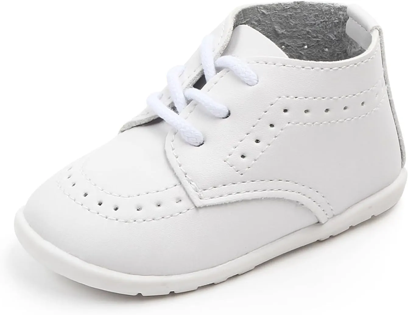 Baby Boy Girl Shoes Non-Slip Rubber Sole High-Top PU Leather Sneaker Infant First Walking Shoes Flat Shoes