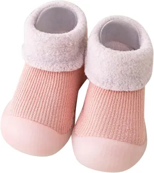 Baby Shoes Infant Baby Girls Boys Booties Warm Baby Socks Shoes Newborn Crib Shoes Baby Footwear House Shoes B