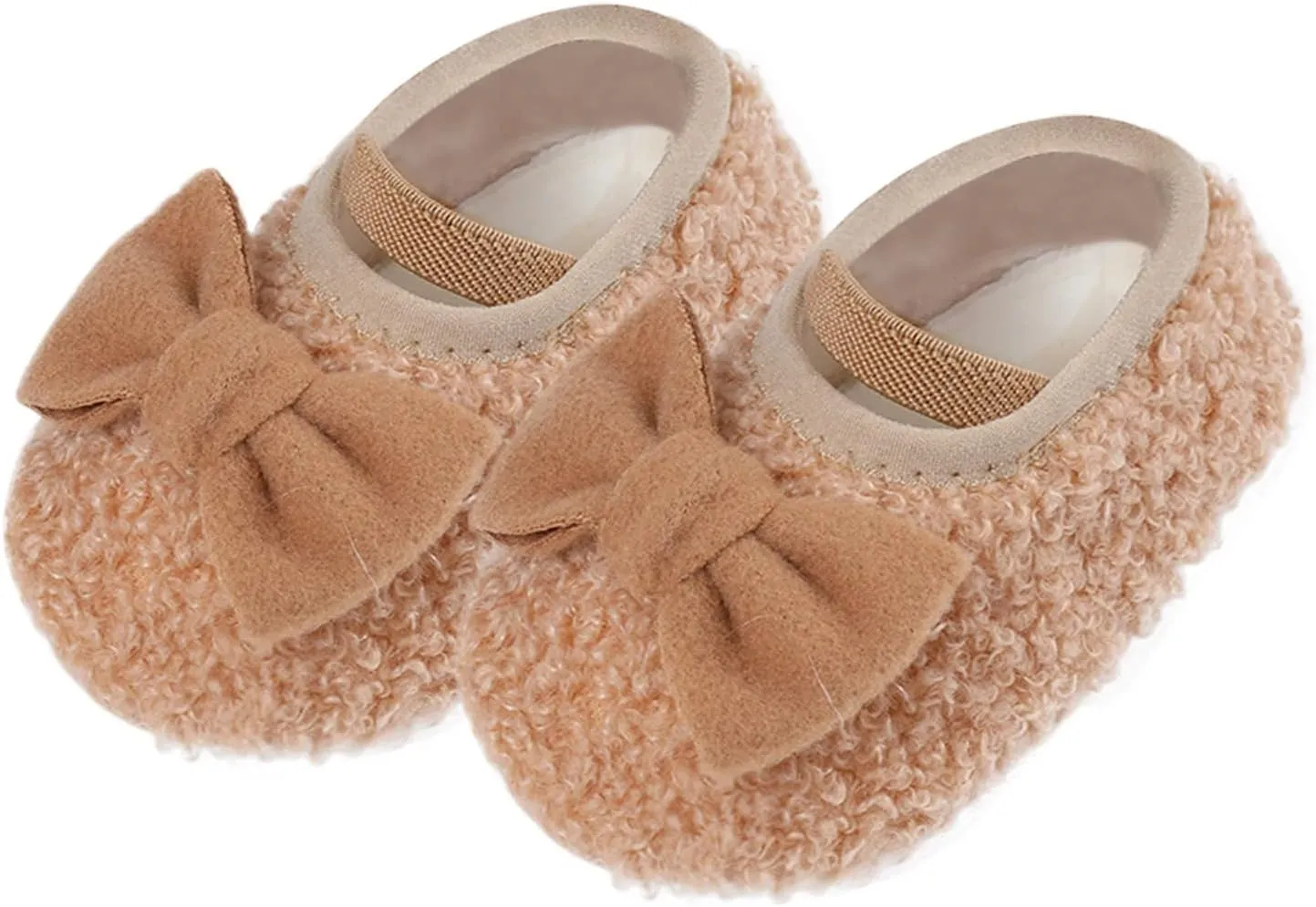 Baby Shoes Warm Shoes for Baby Girls and Boys Soft Comfortable Shoes Infant Toddler Bowknot Warming Shoes House Shoes