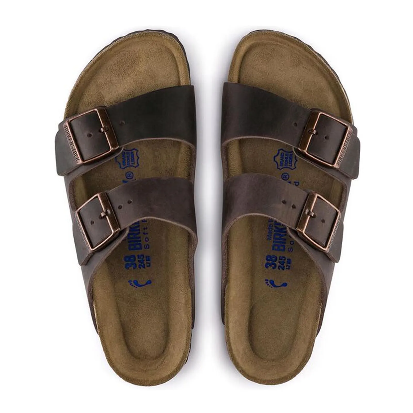 Birkenstock Arizona Soft Footbed Slide Sandal (Unisex) - Habana Oiled Leather