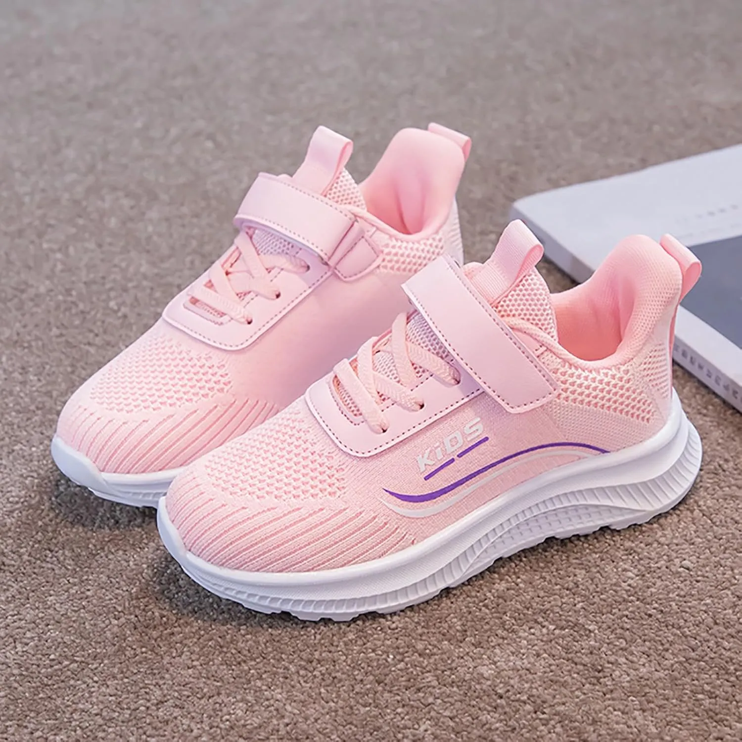 Boys Girls Mesh Sneakers Kids Unisex Lightweight Breathable Athletic Running Tennis Fitness Shoes for Toddler/Big Kids