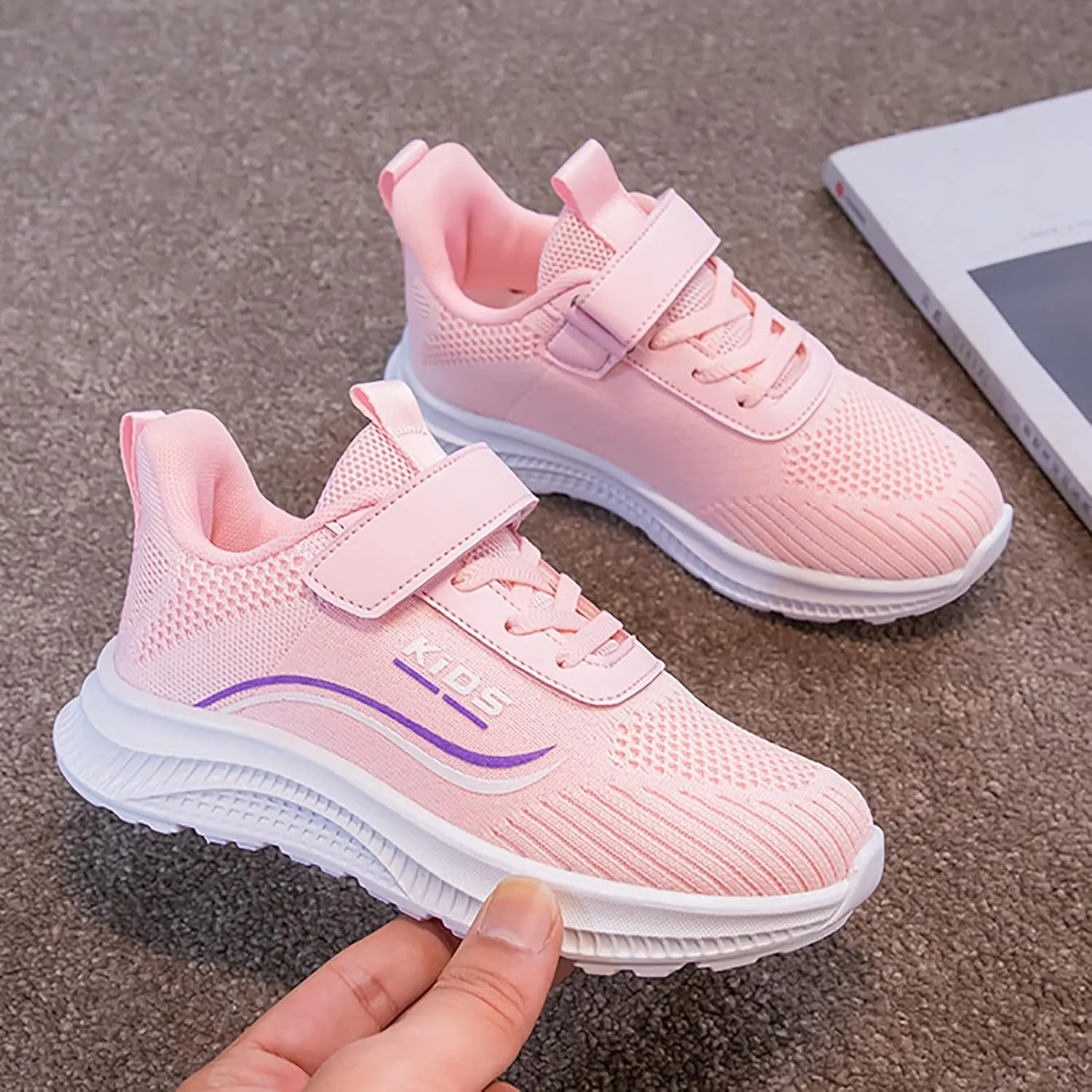 Boys Girls Mesh Sneakers Kids Unisex Lightweight Breathable Athletic Running Tennis Fitness Shoes for Toddler/Big Kids