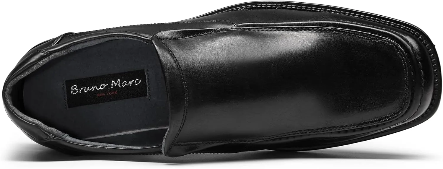 Bruno Marc Men's Goldman-02 Slip on Leather Lined Square Toe Dress Loafers Shoes for Casual Weekend Formal Work