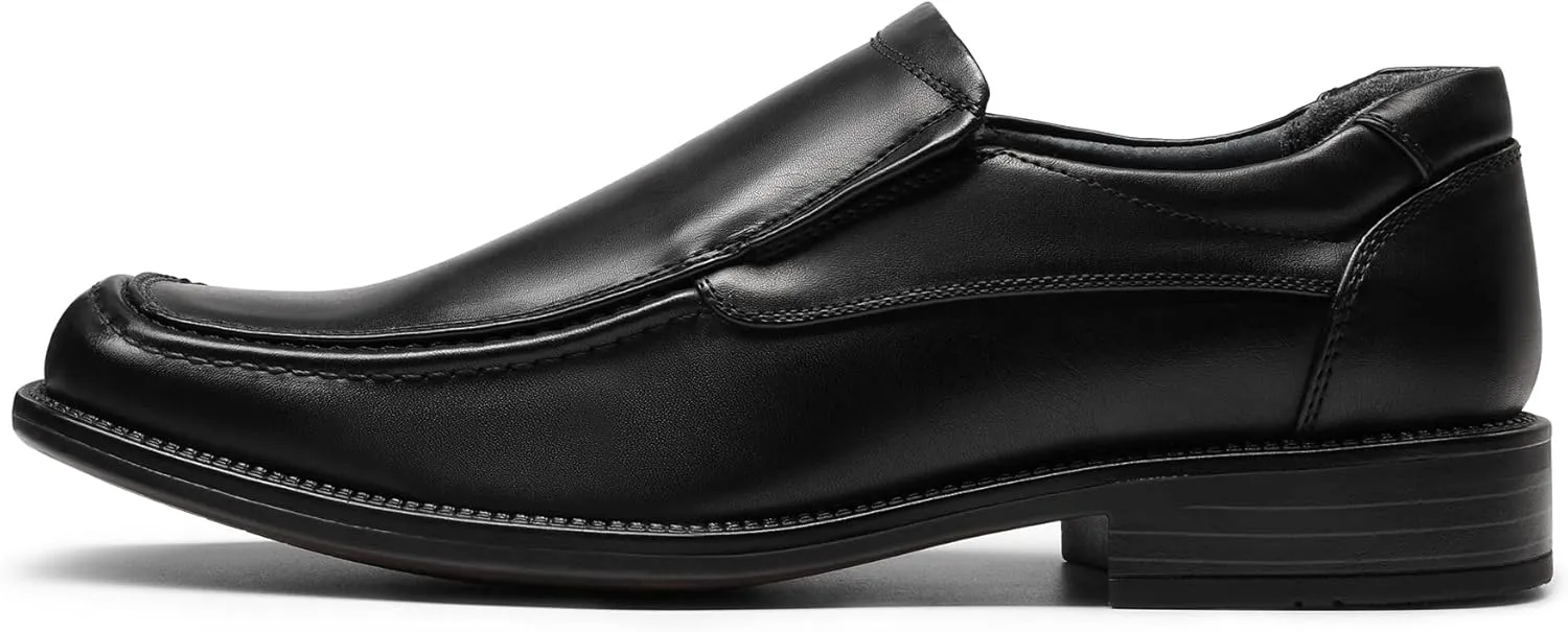 Bruno Marc Men's Goldman-02 Slip on Leather Lined Square Toe Dress Loafers Shoes for Casual Weekend Formal Work