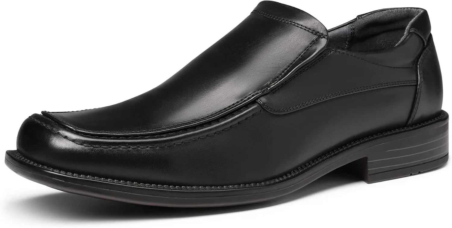 Bruno Marc Men's Goldman-02 Slip on Leather Lined Square Toe Dress Loafers Shoes for Casual Weekend Formal Work