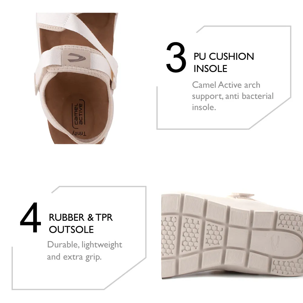 camel active Women Trinity Slingback Sandals -792301-CV02SV-52-BEIGE