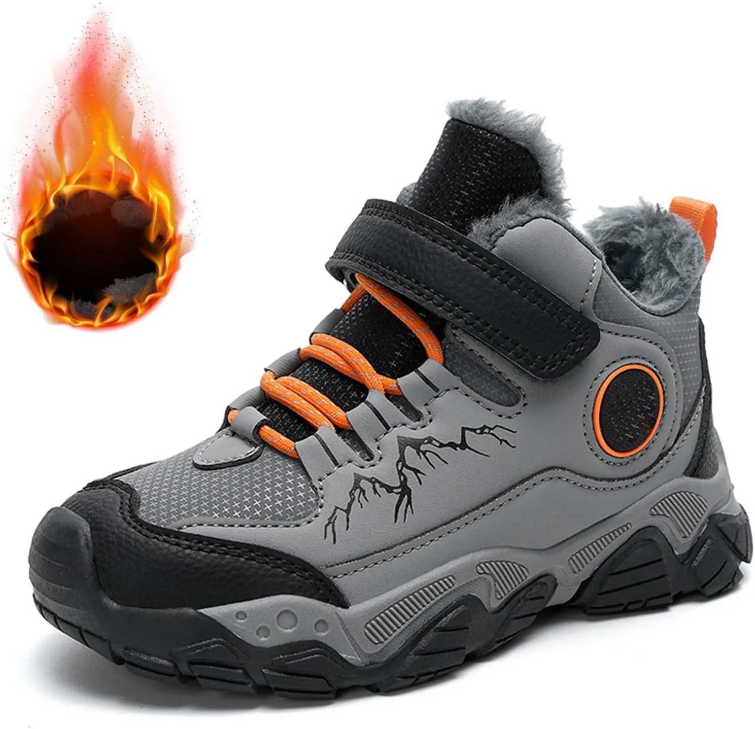 Children's Winter Shoes Outdoor Winter Warm Lined Non Slip Lightweight Winter Boots Running Shoes Toddler Shoes Girl