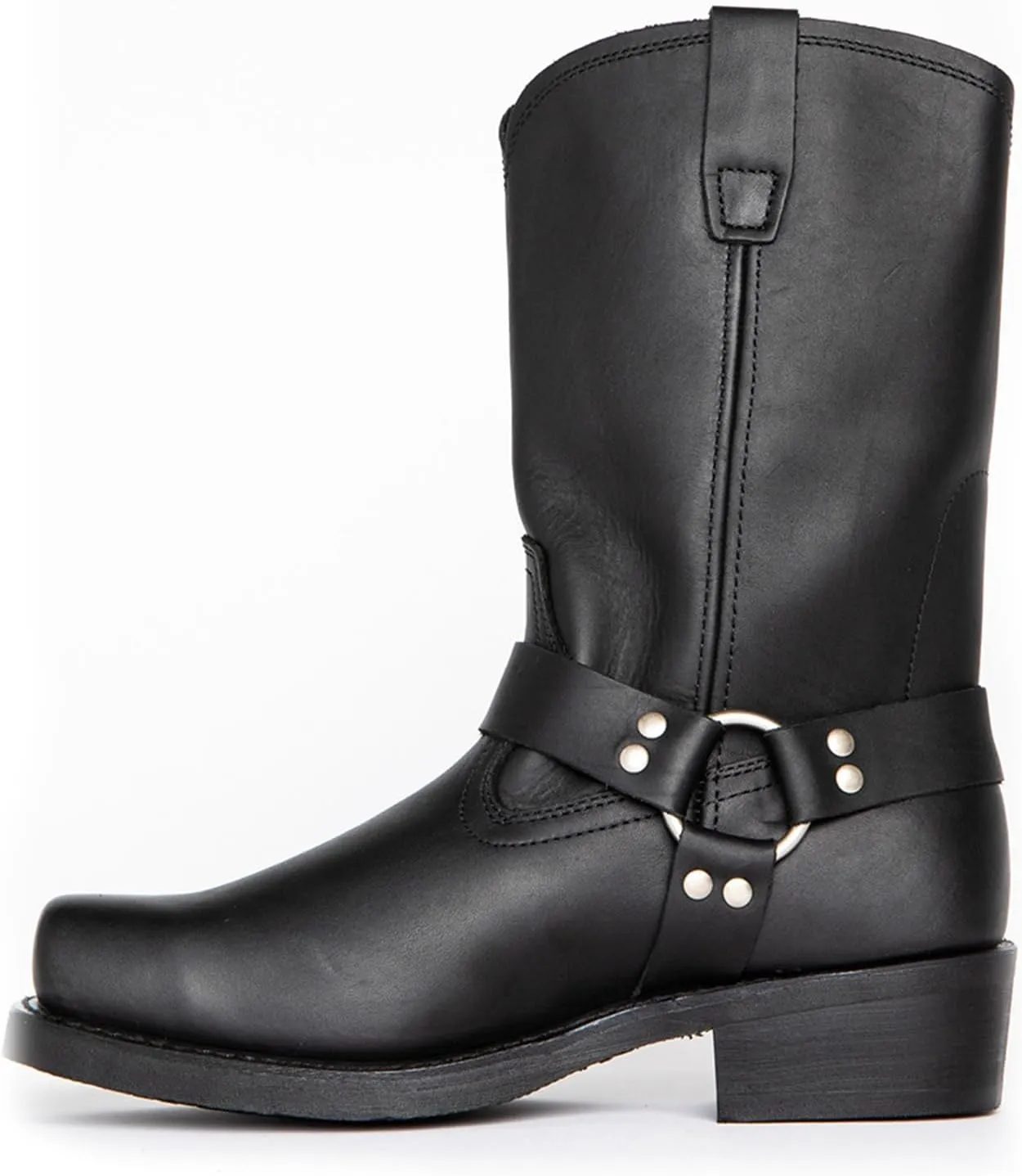 CHUUMEE Men's Classic Western Cowboy Square Toe Embroidered Cowboy Boots??Men's Square Toe Side Zip Ankle Boots