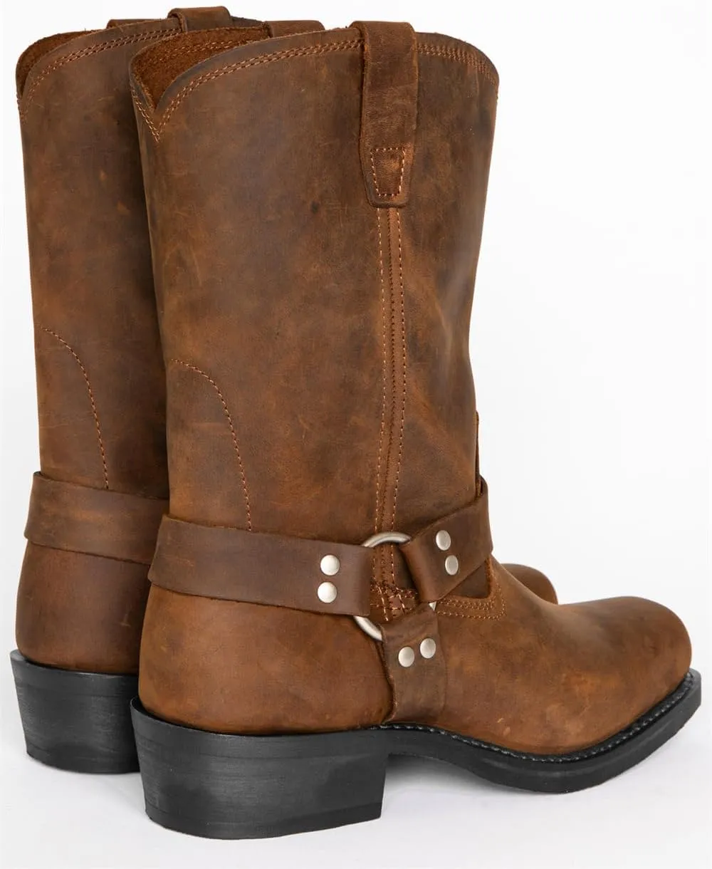 CHUUMEE Men's Classic Western Cowboy Square Toe Embroidered Cowboy Boots??Men's Square Toe Side Zip Ankle Boots