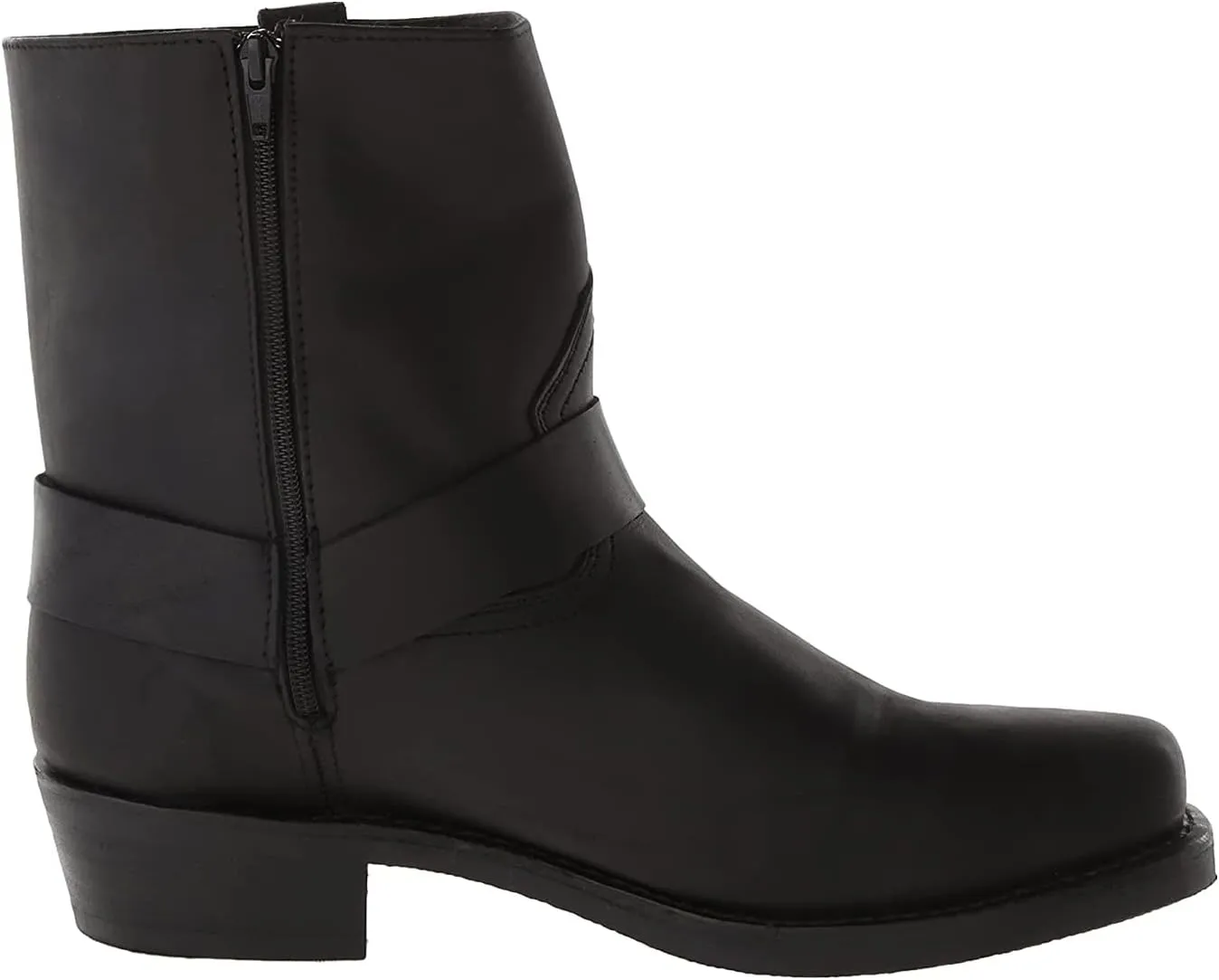 CHUUMEE Men's Classic Western Cowboy Square Toe Embroidered Cowboy Boots??Men's Square Toe Side Zip Ankle Boots