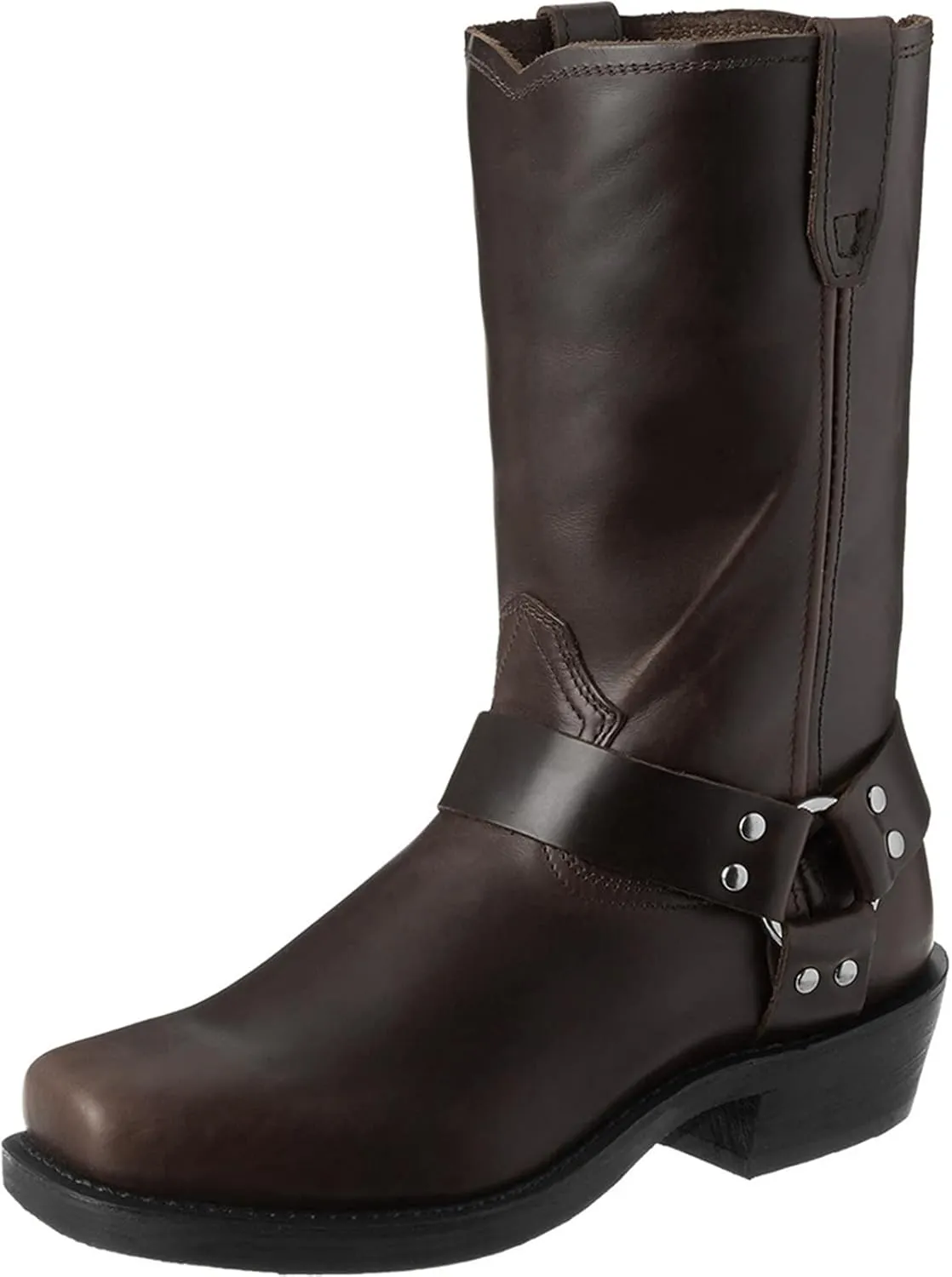 CHUUMEE Men's Classic Western Cowboy Square Toe Embroidered Cowboy Boots??Men's Square Toe Side Zip Ankle Boots