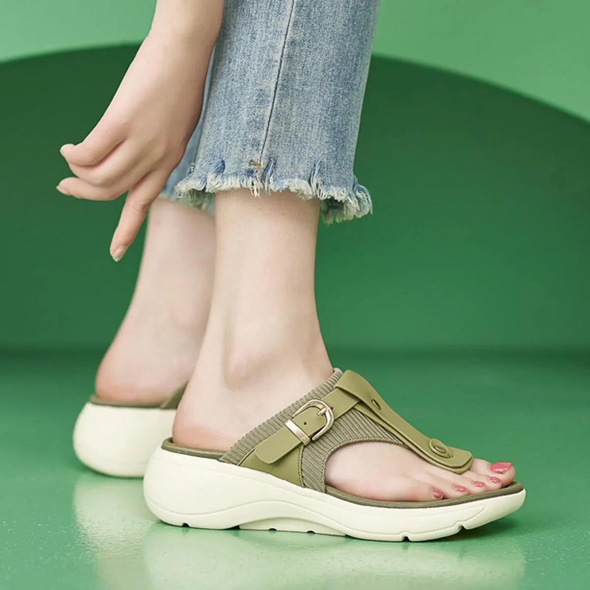Ciuyurra Women Comfy Flat Slide Sandals