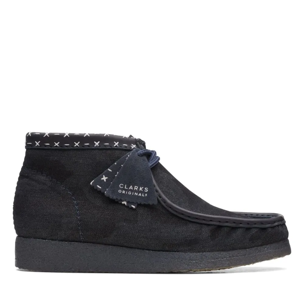Clarks Originals Wallabee Boots Men's Denim Blue Vegan 26168811