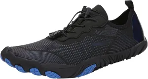 Couple Minimalist Barefoot Shoes, Unisex Water Shoes, Men Women Water Sports Shoes, Beach Sandals, for Gym Swim Snorkeling Surfing Running (Color : Black, Size : 9.5)