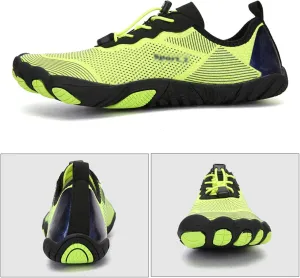 Couple Minimalist Barefoot Shoes, Unisex Water Shoes, Men Women Water Sports Shoes, Beach Sandals, for Gym Swim Snorkeling Surfing Running (Color : Green, Size : 6.5)