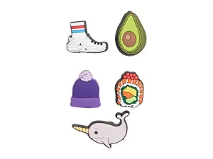 Crocs Jibbitz 5-Pack Trendy Shoe Charms Jibbitz for Crocs, Young At Heart, Small