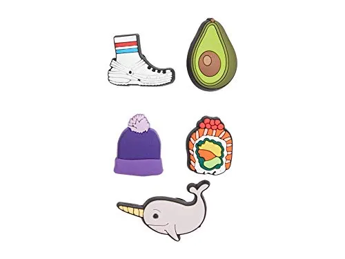 Crocs Jibbitz 5-Pack Trendy Shoe Charms Jibbitz for Crocs, Young At Heart, Small