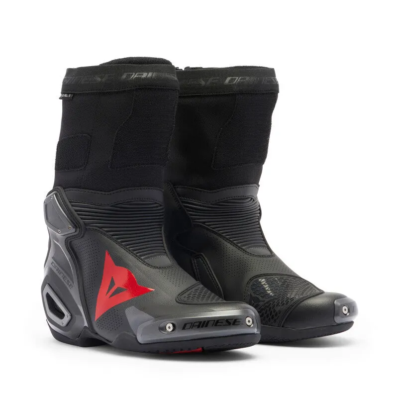 Dainese Axial 2 Air Boots Black/Black/Red Fluorescent