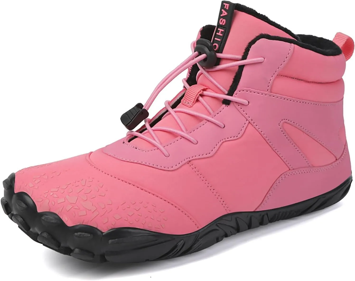 DIYCAM Women Warm Snow Boots, Soft Sole Fur Lined Waterproof Anti Klip Winter Ankle Hiking Climping Walking Booties Anti-Slip Fur Lined Ankle Booties