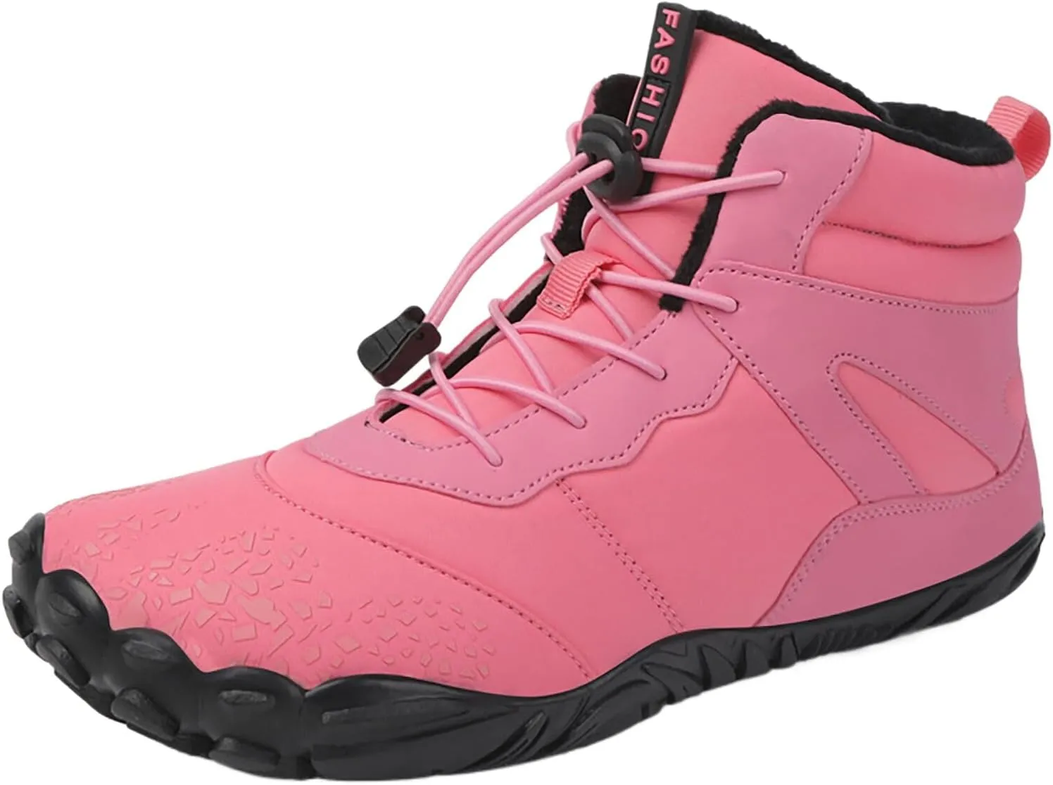 DIYCAM Women Warm Snow Boots, Soft Sole Fur Lined Waterproof Anti Klip Winter Ankle Hiking Climping Walking Booties Anti-Slip Fur Lined Ankle Booties