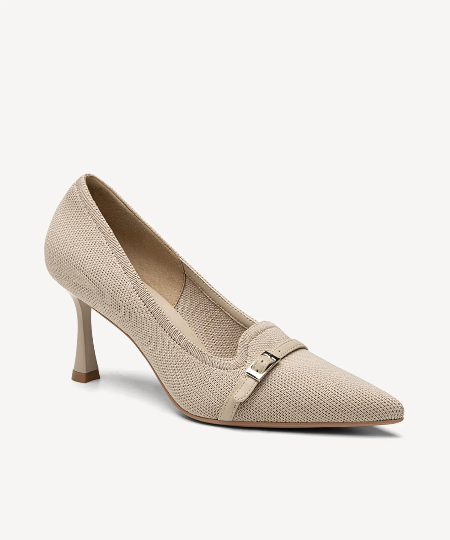Elegant Charm Pointed Toe Heeled Pumps Red