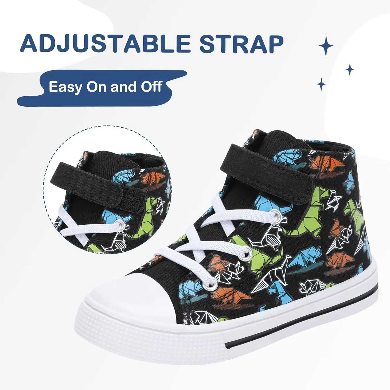 EUXTERPA Kids High Top Shoes Toddler Canvas Sneakers Boys Girls Casual Walking Sports Shoe