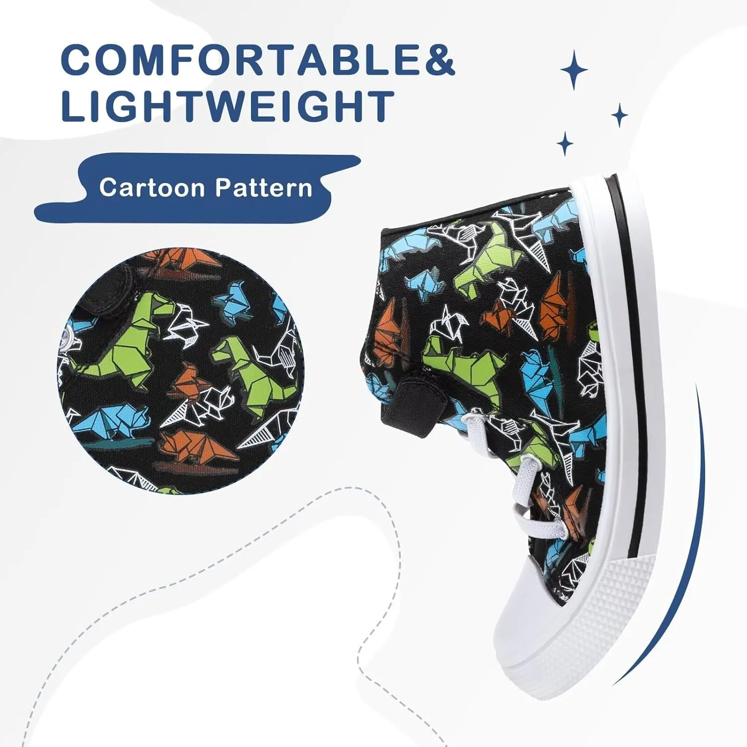 EUXTERPA Kids High Top Shoes Toddler Canvas Sneakers Boys Girls Casual Walking Sports Shoe