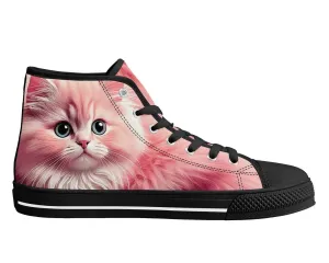 Fluffy Pink Cat High Tops