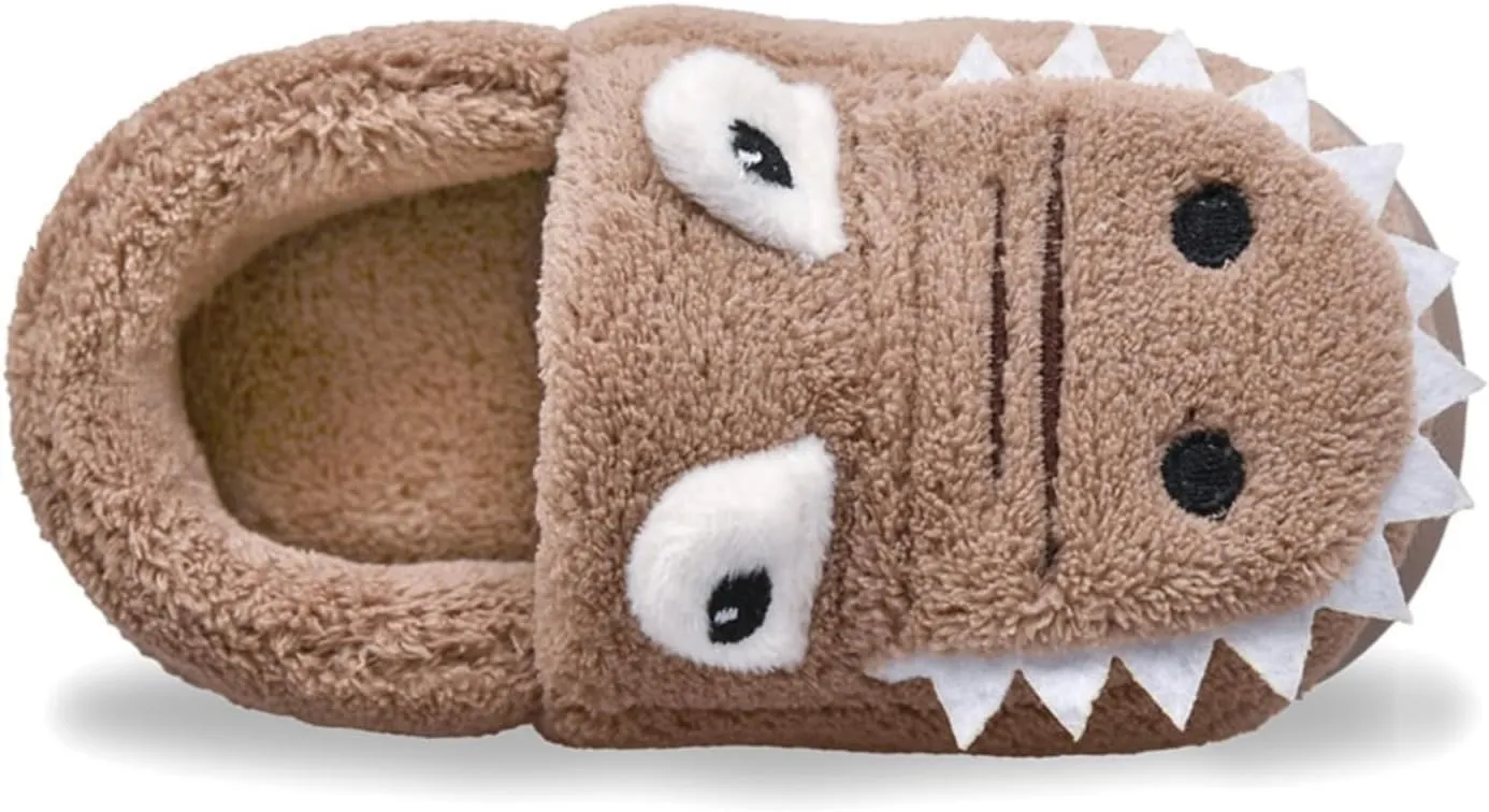 Fuzzy ??artoon Animal Slipper For Kids Baby Girls Boys Warm Flat Shoes Winter Memory Foam Indoor Bedroom House Shoes