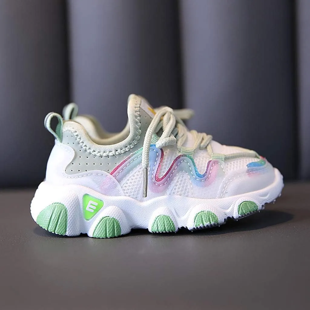 Girls Boys Shoes Kids Sneakers Lace-up Tennis Running Shoes Casual Lightweight Breathable Classic Boys Shoes Size 11
