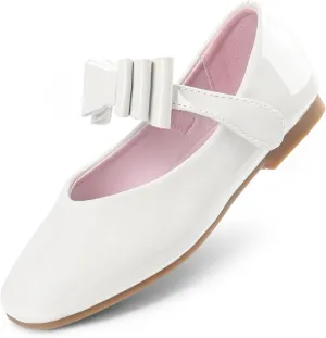 Girls Dress Shoes Square Toe Slingback Flats Adjustable Buckle Strap Mary Jane Shoes for Girls for Wedding,Party,Birthday